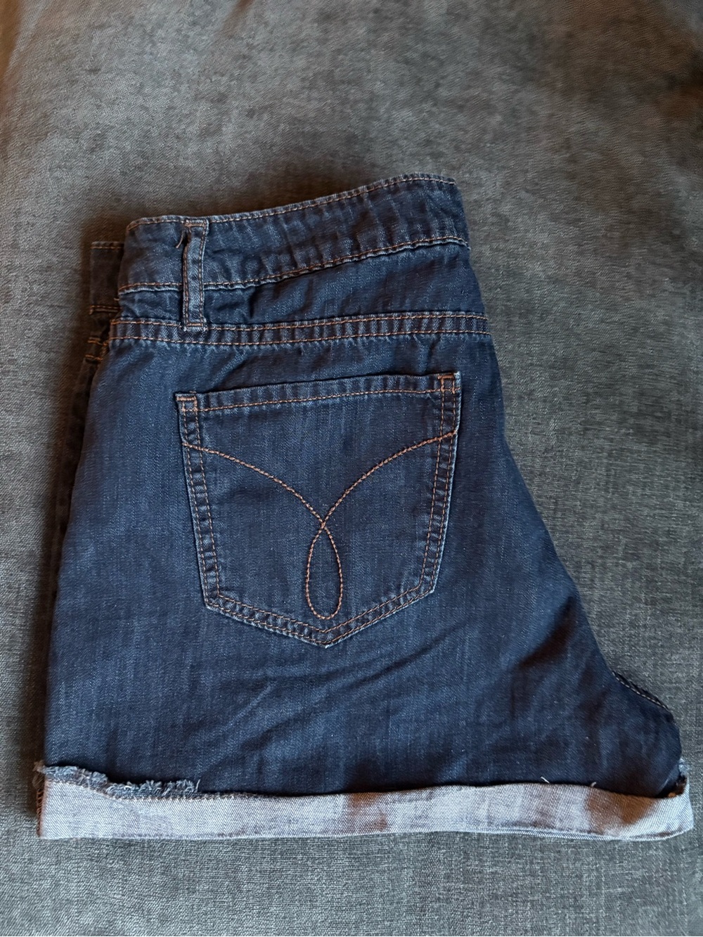 Calvin Klein Dark Blue Denim Jean Shorts